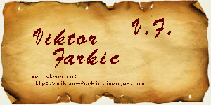 Viktor Farkić vizit kartica